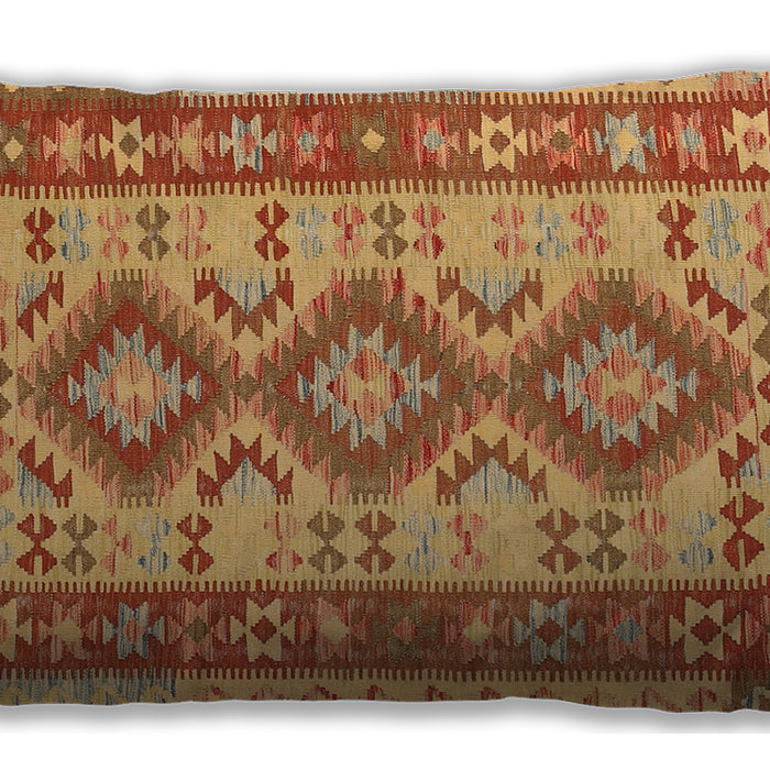 Traditional Classic Rectangular Orange Red Orange Lumbar Throw Pillow, 13 inch by 19 inch, lbtr656
