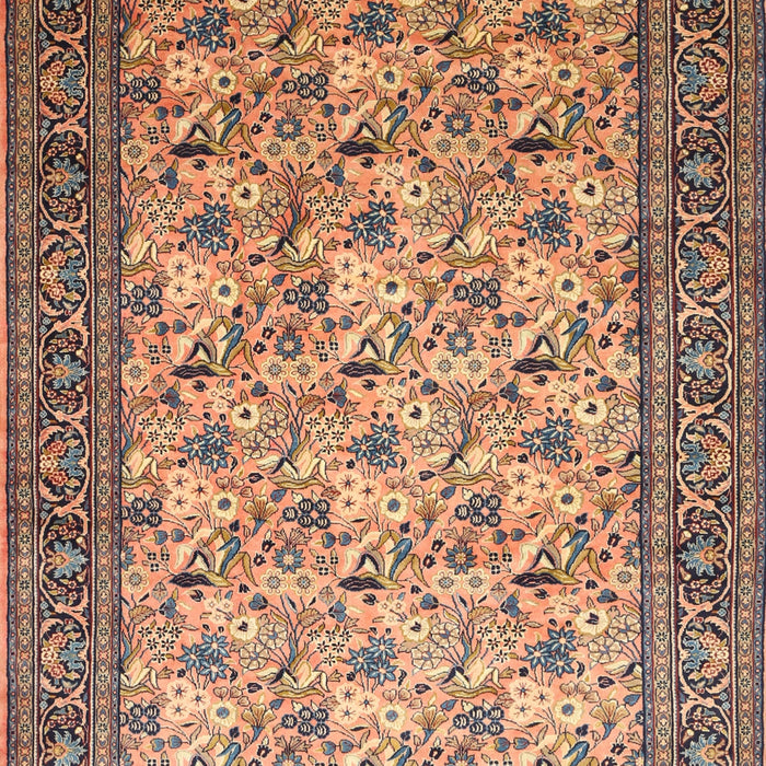 Machine Washable Traditional Dark Sienna Brown Rug, wshtr658