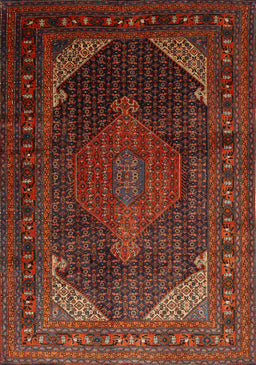 Machine Washable Traditional Sienna Brown Rug, wshtr659
