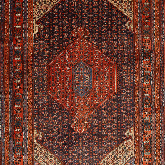 Machine Washable Traditional Sienna Brown Rug, wshtr659