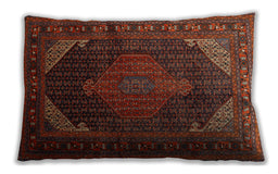 Traditional Classic Rectangular Sienna Brown Lumbar Throw Pillow, 13 inch by 19 inch, lbtr659