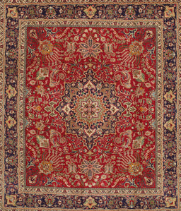 Machine Washable Traditional Tomato Red Rug, wshtr65