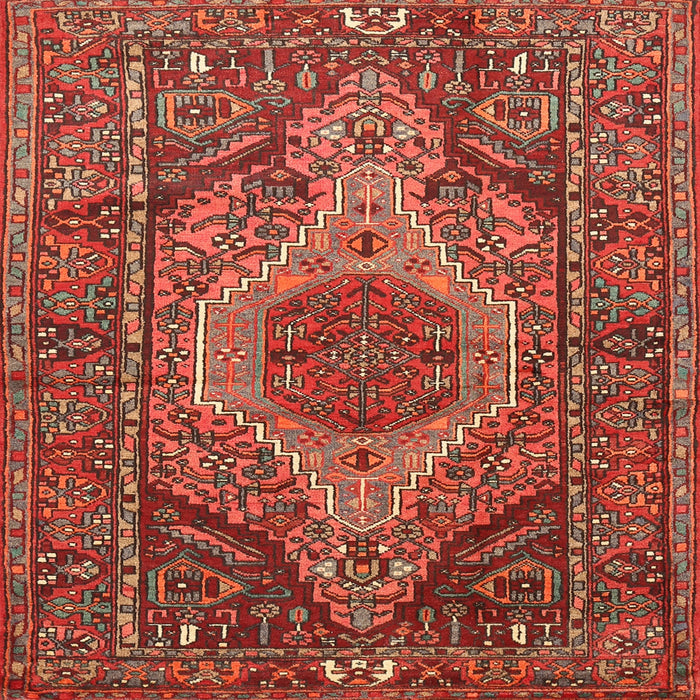 Square Traditional Rust Pink Persian Rug, tr661