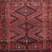 Square Traditional Chestnut Brown Persian Rug, tr663