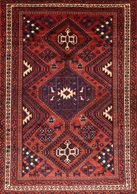 Machine Washable Traditional Chestnut Brown Rug, wshtr664