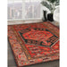 Machine Washable Traditional Tomato Red Rug in a Family Room, wshtr665