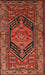 Machine Washable Traditional Tomato Red Rug, wshtr665