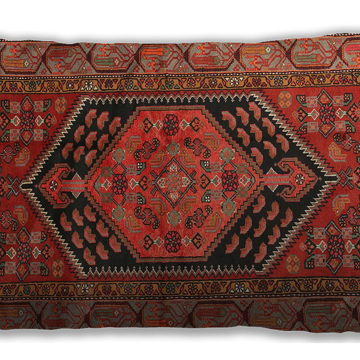 Traditional Classic Rectangular Tomato Red Lumbar Throw Pillow, 13 inch by 19 inch, lbtr665