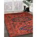 Traditional Red Persian Rug in Family Room, tr666