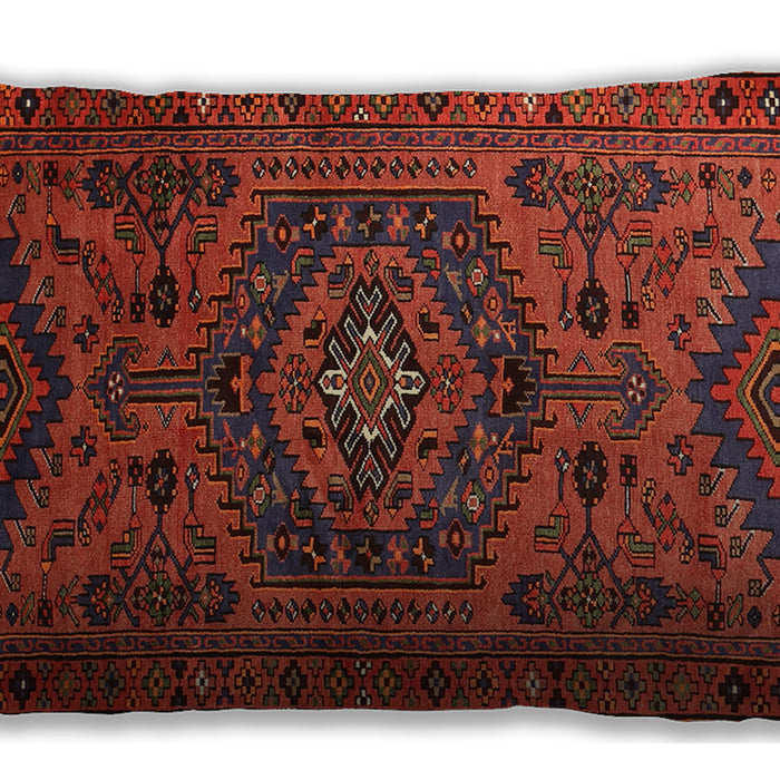 Traditional Classic Rectangular Tomato Red Lumbar Throw Pillow, 13 inch by 19 inch, lbtr666