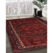 Machine Washable Traditional Bakers Brown Rug in a Family Room, wshtr667