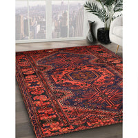 Traditional Brown Red Persian Rug, tr668