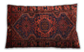 Traditional Classic Rectangular Brown Red Lumbar Throw Pillow, 13 inch by 19 inch, lbtr668