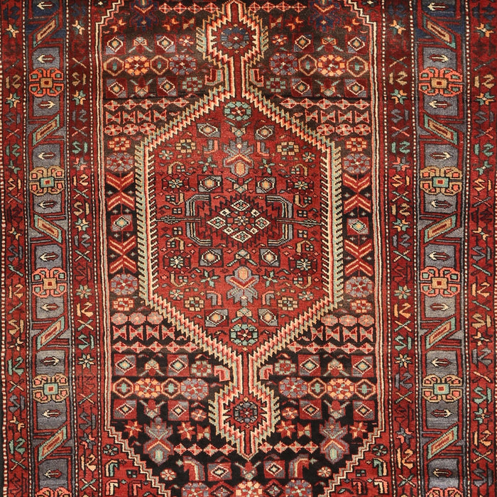 Machine Washable Traditional Crimson Red Rug, wshtr669