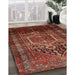 Traditional Crimson Red Persian Rug in Family Room, tr669