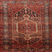 Square Traditional Crimson Red Persian Rug, tr669