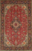 Traditional Cranberry Red Medallion Rug, tr66