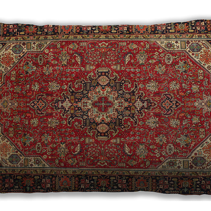 Traditional Classic Rectangular Cranberry Red Lumbar Throw Pillow, 13 inch by 19 inch, lbtr66