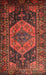 Machine Washable Traditional Tomato Red Rug, wshtr670