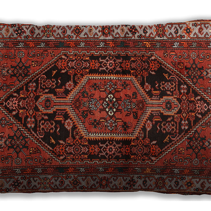 Traditional Classic Rectangular Sienna Brown Lumbar Throw Pillow, 13 inch by 19 inch, lbtr671