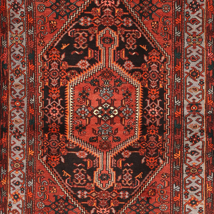 Machine Washable Traditional Sienna Brown Rug, wshtr671