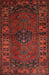 Machine Washable Traditional Dark Sienna Brown Rug, wshtr672