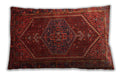 Traditional Classic Rectangular Brown Red Lumbar Throw Pillow, 13 inch by 19 inch, lbtr674