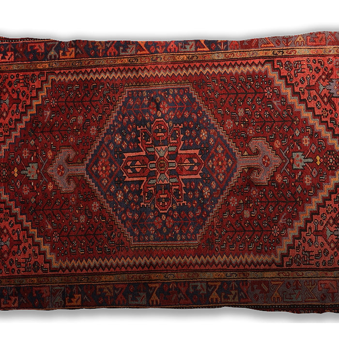 Traditional Classic Rectangular Brown Red Lumbar Throw Pillow, 13 inch by 19 inch, lbtr674