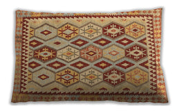 Traditional Classic Rectangular Red Lumbar Throw Pillow, 13 inch by 19 inch, lbtr675