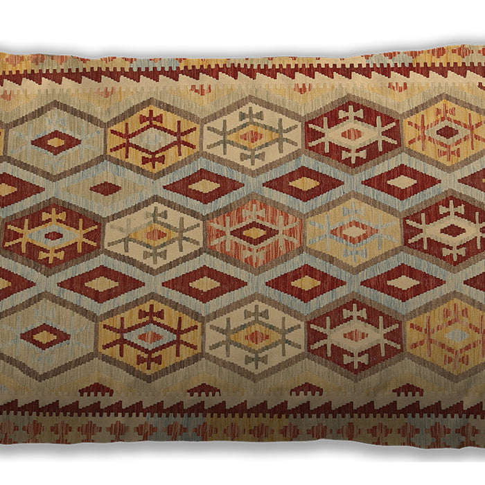 Traditional Classic Rectangular Red Lumbar Throw Pillow, 13 inch by 19 inch, lbtr675