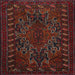 Square Traditional Dark Brown Persian Rug, tr676