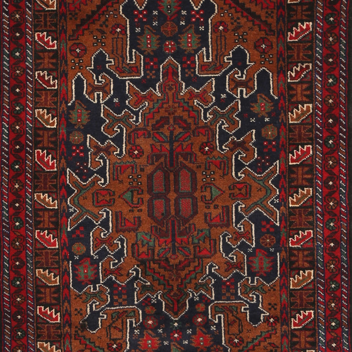 Traditional Dark Brown Persian Rug, tr676