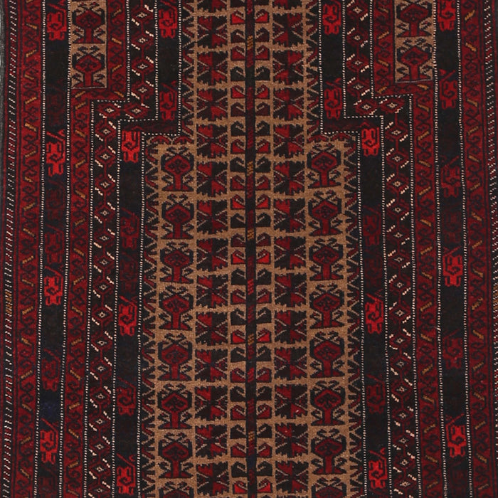 Machine Washable Traditional Bakers Brown Rug, wshtr677