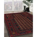 Traditional Bakers Brown Persian Rug in Family Room, tr677