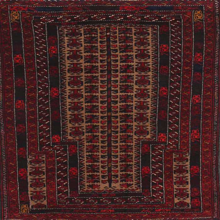 Square Traditional Bakers Brown Persian Rug, tr677