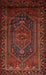 Machine Washable Traditional Sepia Brown Rug, wshtr678