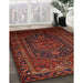 Traditional Reddish Brown Persian Rug in Family Room, tr678