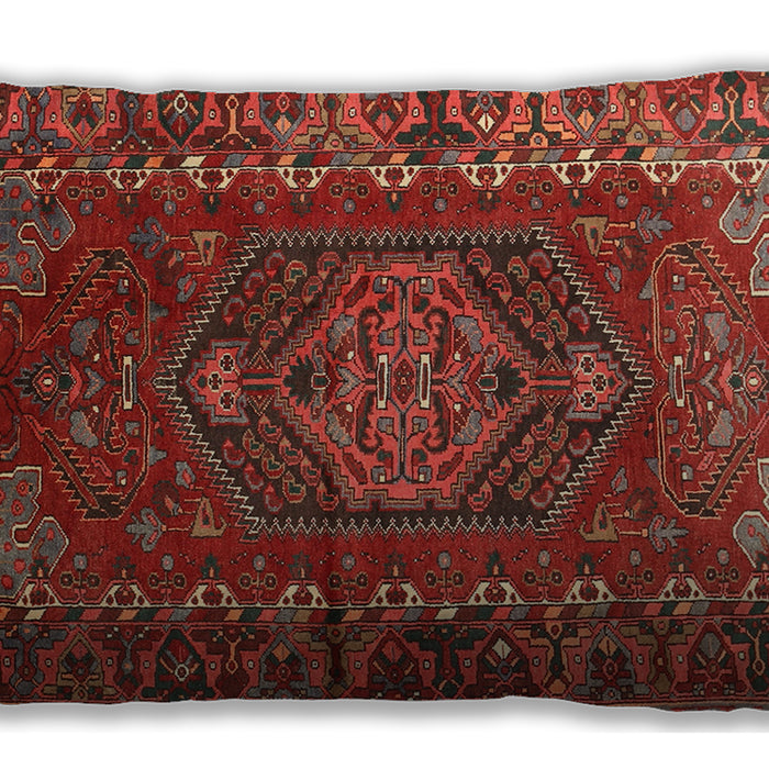 Traditional Classic Rectangular Red Lumbar Throw Pillow, 13 inch by 19 inch, lbtr679