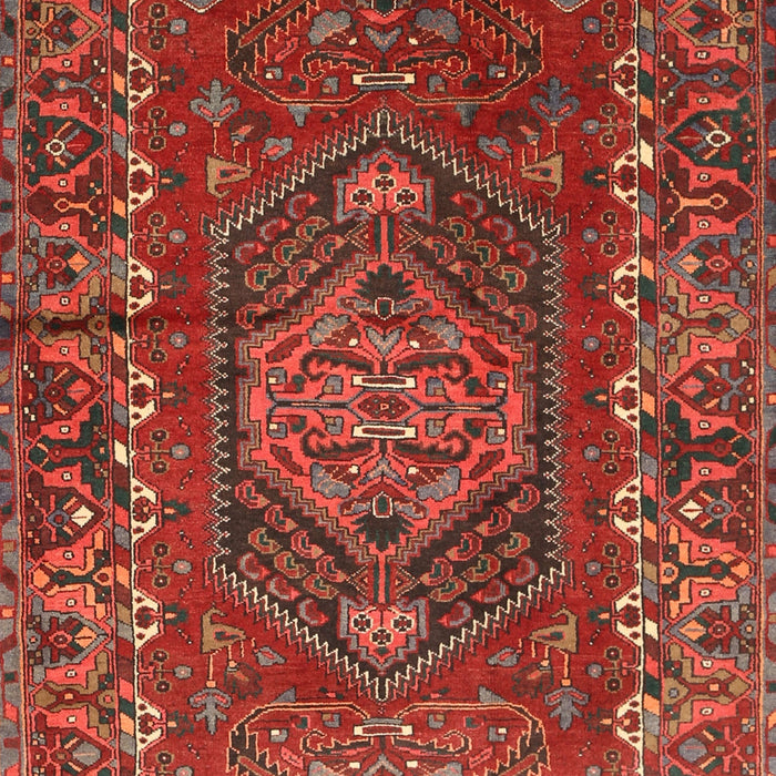 Machine Washable Traditional Red Rug, wshtr679