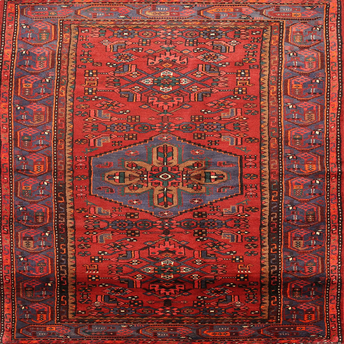 Square Traditional Sienna Brown Persian Rug, tr680