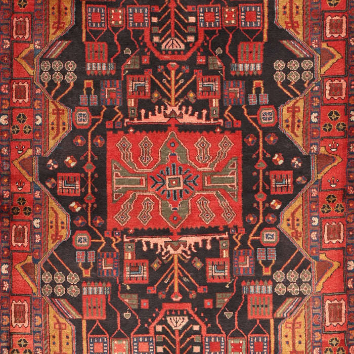 Traditional Sienna Brown Animal Rug, tr681