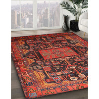 Traditional Sienna Brown Animal Rug, tr681