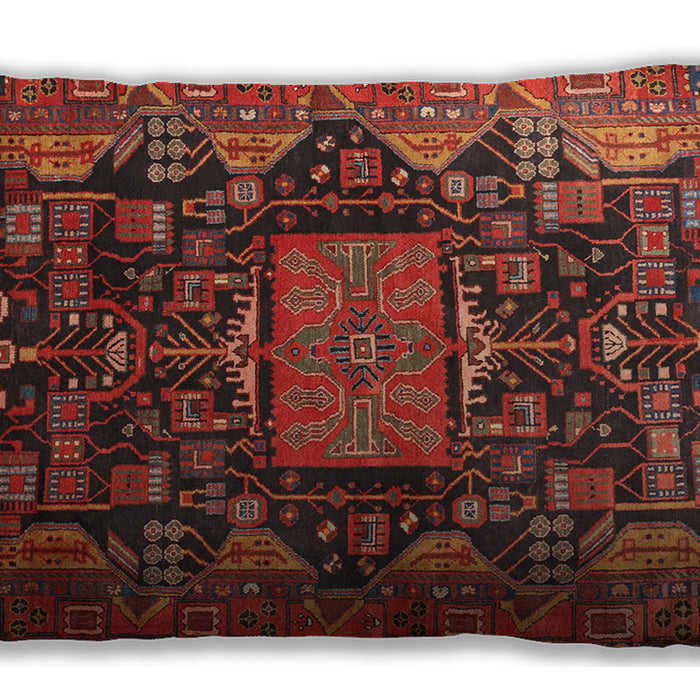 Traditional Classic Rectangular Sienna Brown Lumbar Throw Pillow, 13 inch by 19 inch, lbtr681