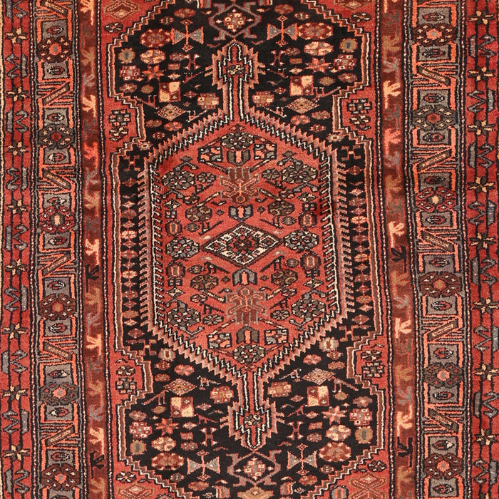 Machine Washable Traditional Saffron Red Rug, wshtr683