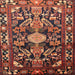 Square Traditional Rust Pink Animal Rug, tr684