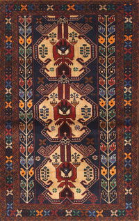 Machine Washable Traditional Chestnut Brown Rug, wshtr685