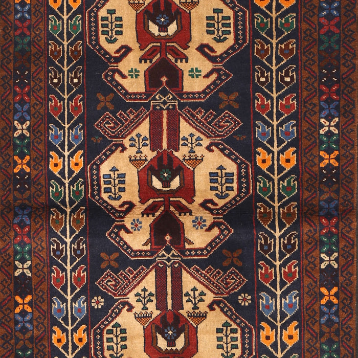 Traditional Chestnut Brown Persian Rug, tr685