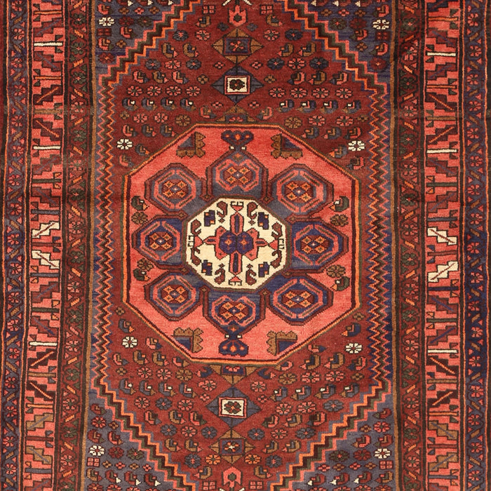 Machine Washable Traditional Tomato Red Rug, wshtr686
