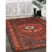 Machine Washable Traditional Tomato Red Rug in a Family Room, wshtr686