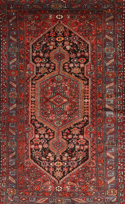 Machine Washable Traditional Sienna Brown Rug, wshtr687